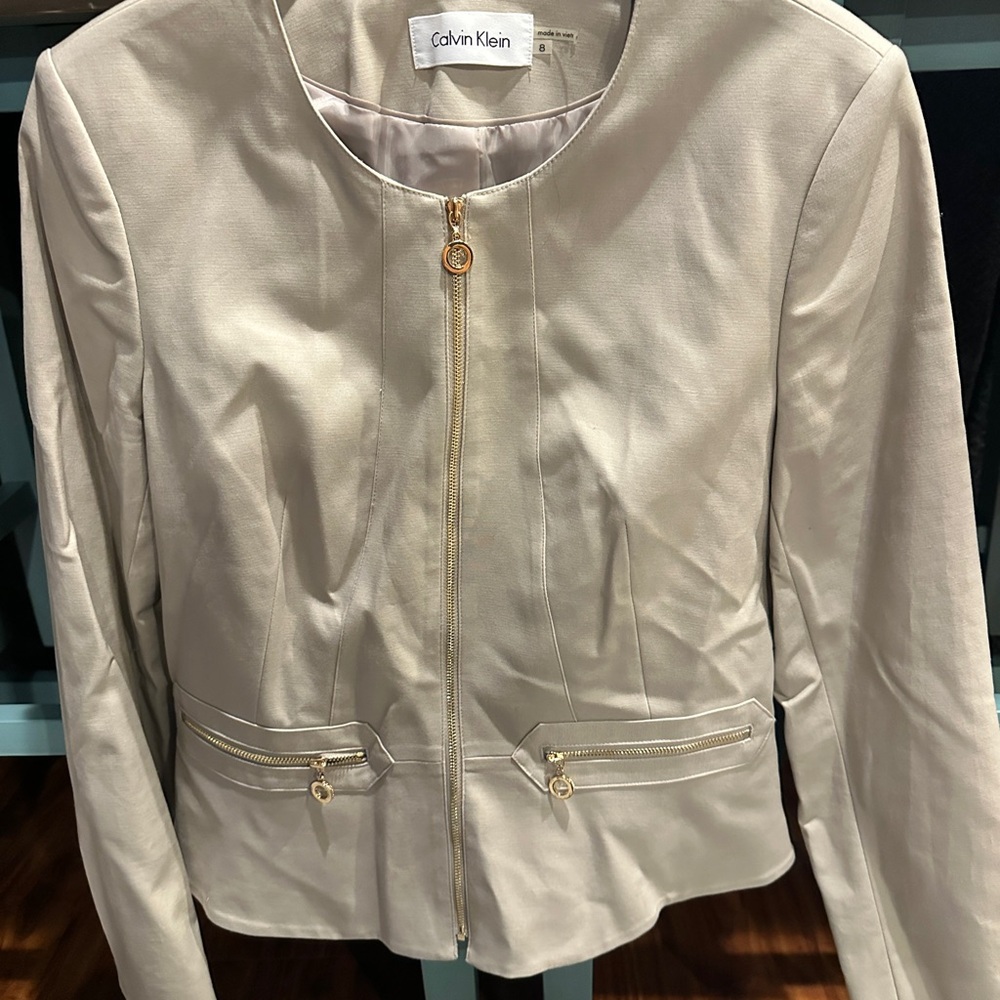 Calvin Klein Women's Beige Blazer